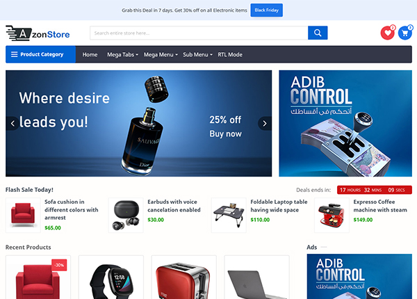 Extended AzonStore Blogger Template