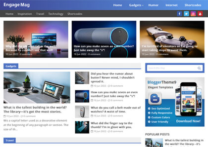 Extended EngageMag Blogger Template