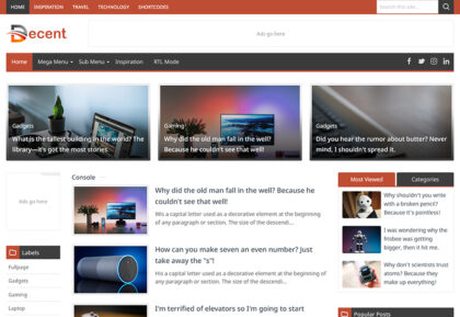 Decent Blogger Template