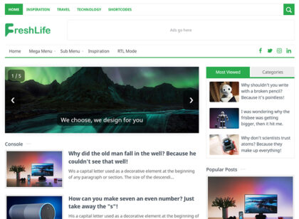 FreshLife blogger template