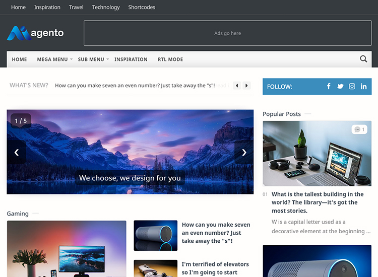 Extended Magento Blogger Template