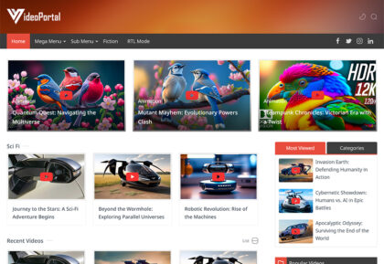 VideoPortal Blogger Template