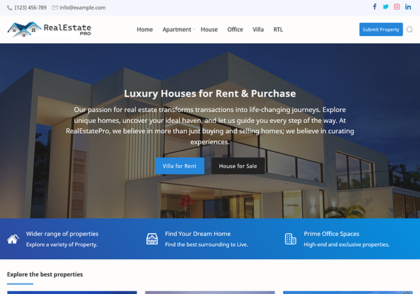 Real Estate Pro Blogger Template