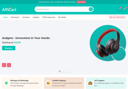 Afficart ecommerce blogger template
